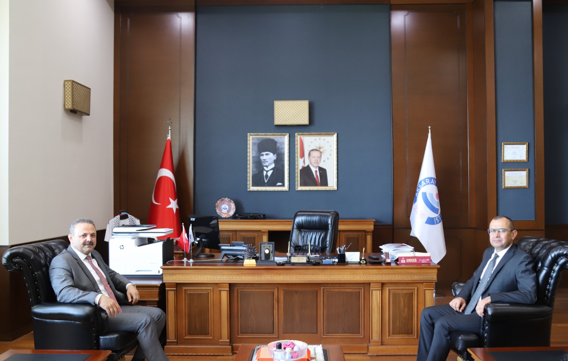 İdare Mahkemesi Başkanı Camgöz’den  ASÜ Rektörü Arıbaş’a veda ziyareti